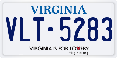 VA license plate VLT5283