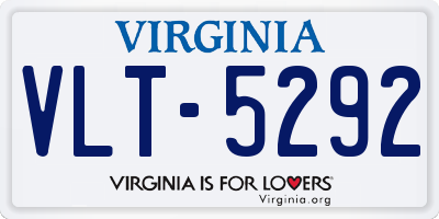 VA license plate VLT5292