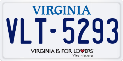 VA license plate VLT5293