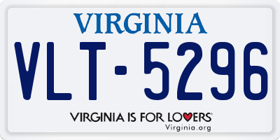 VA license plate VLT5296