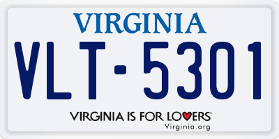VA license plate VLT5301