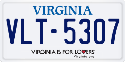 VA license plate VLT5307