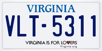VA license plate VLT5311