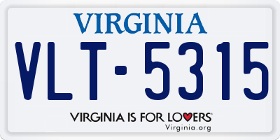 VA license plate VLT5315