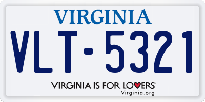 VA license plate VLT5321