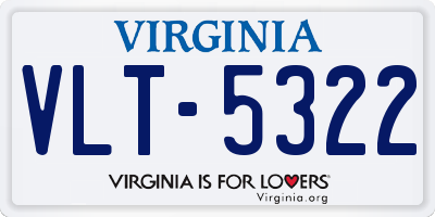 VA license plate VLT5322