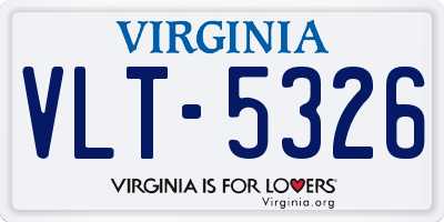 VA license plate VLT5326