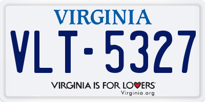 VA license plate VLT5327