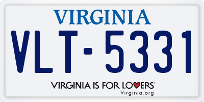 VA license plate VLT5331
