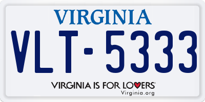 VA license plate VLT5333