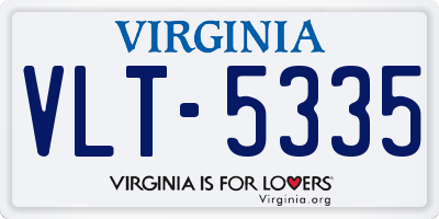 VA license plate VLT5335