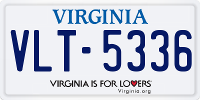 VA license plate VLT5336