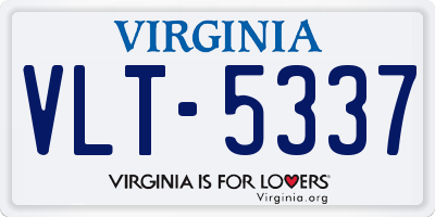VA license plate VLT5337
