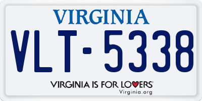 VA license plate VLT5338