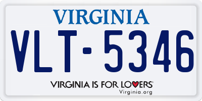 VA license plate VLT5346