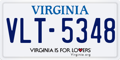 VA license plate VLT5348
