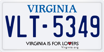 VA license plate VLT5349