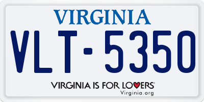 VA license plate VLT5350