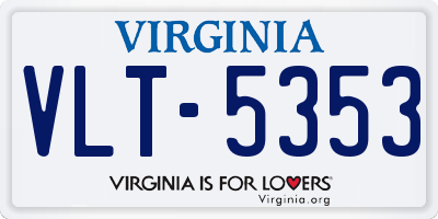 VA license plate VLT5353