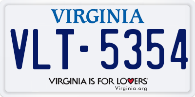 VA license plate VLT5354