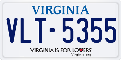 VA license plate VLT5355