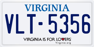 VA license plate VLT5356