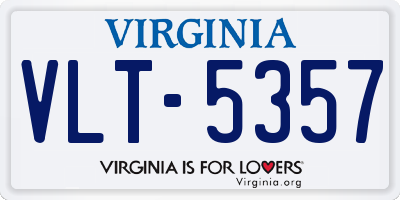 VA license plate VLT5357