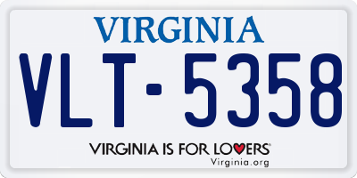 VA license plate VLT5358
