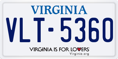 VA license plate VLT5360
