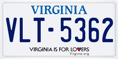 VA license plate VLT5362