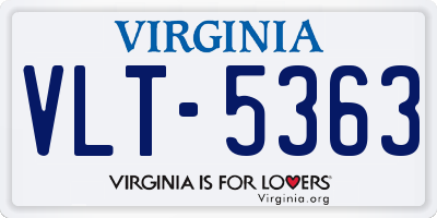 VA license plate VLT5363