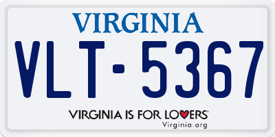 VA license plate VLT5367