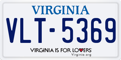 VA license plate VLT5369
