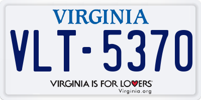 VA license plate VLT5370