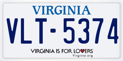 VA license plate VLT5374