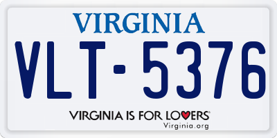 VA license plate VLT5376