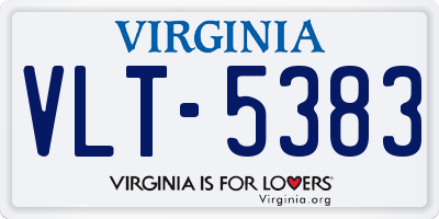 VA license plate VLT5383