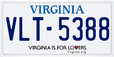 VA license plate VLT5388