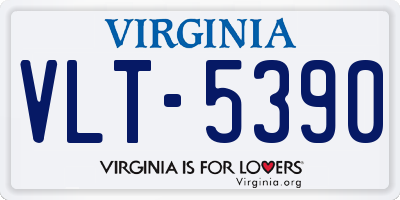 VA license plate VLT5390