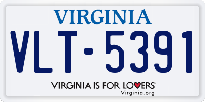 VA license plate VLT5391