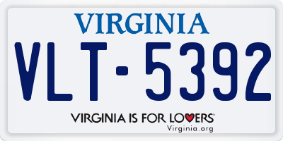 VA license plate VLT5392