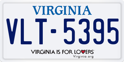 VA license plate VLT5395