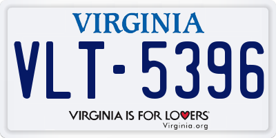 VA license plate VLT5396