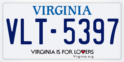 VA license plate VLT5397