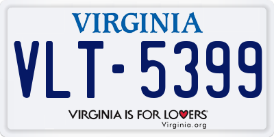 VA license plate VLT5399
