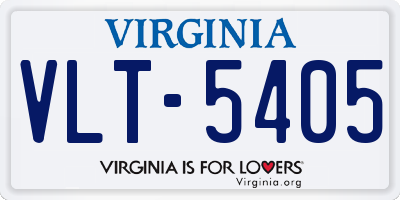 VA license plate VLT5405