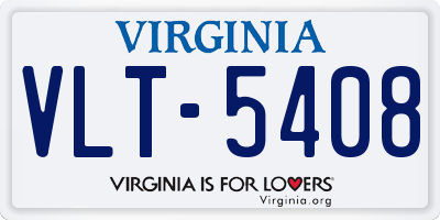 VA license plate VLT5408