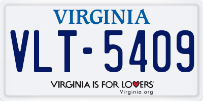 VA license plate VLT5409