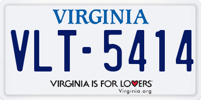 VA license plate VLT5414