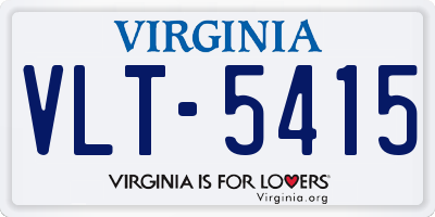 VA license plate VLT5415